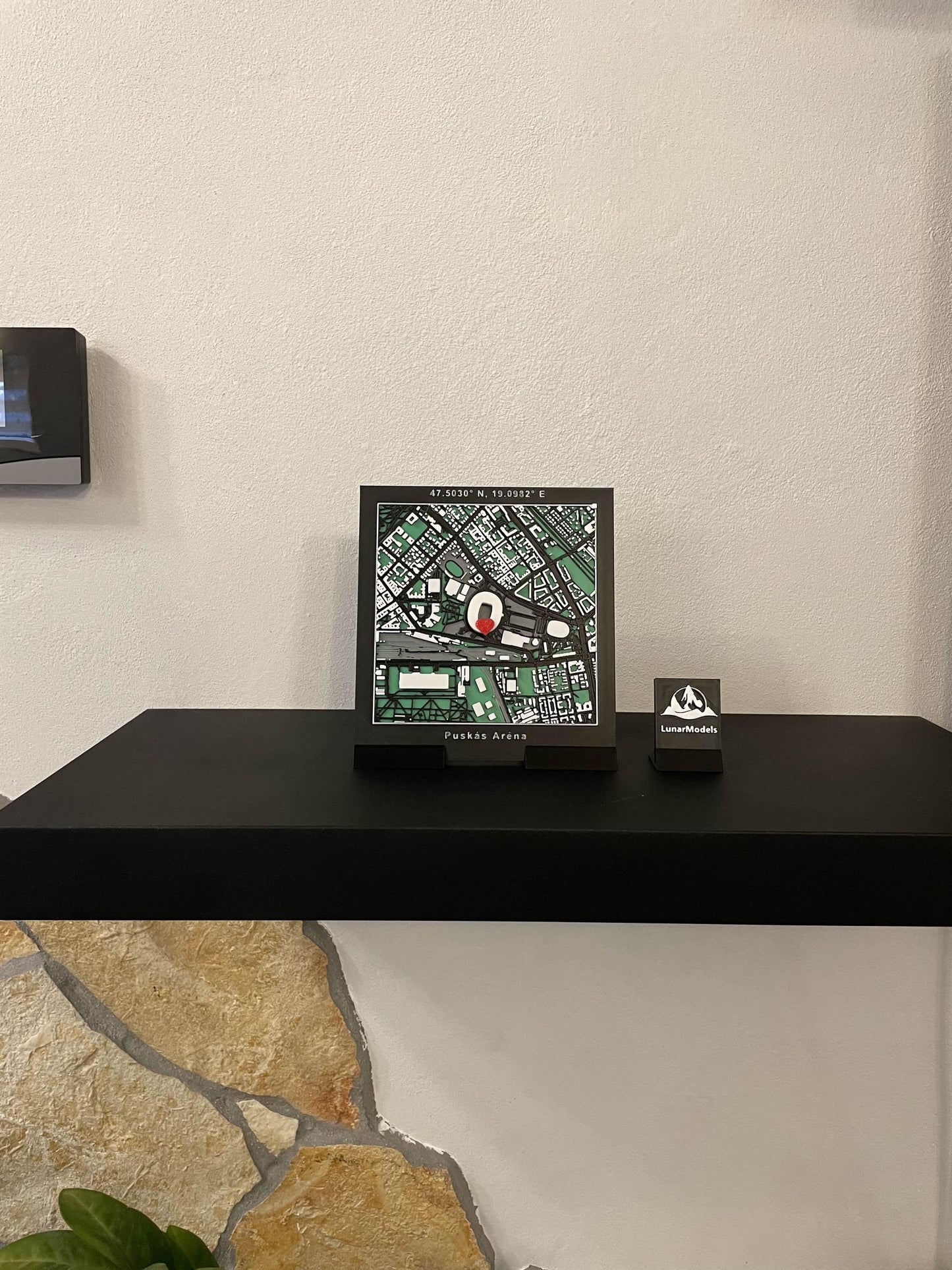 Personalized 3D City Map Art: Custom Coordinates, Engraved Gift