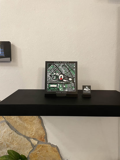 Personalized 3D City Map Art: Custom Coordinates, Engraved Gift