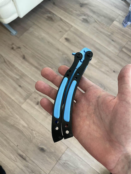 3D Printed Butterfly Knife Blue Gem: CS2 Replica Trainer
