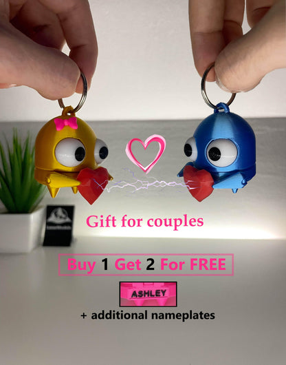 Magnetic Heart Keychain Set for Couples: Buy 2 Get 3