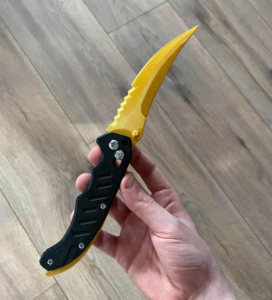 CS2 Flip Knife Gold | CS2 Accessories | 3D Printed Replica